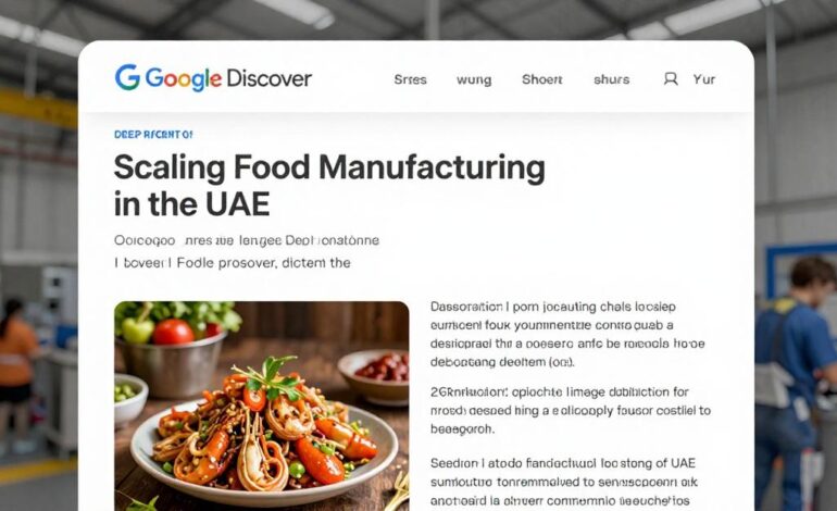 Scaling Food Manufacturing in the UAE: Your Blueprint for Factory Setup, Processing Optimization, and Market-Ready Production